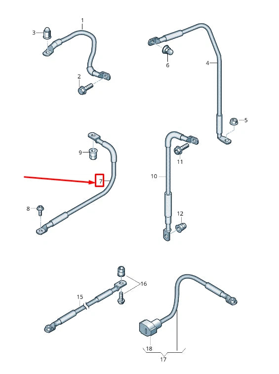 NEW VW TOUAREG CR HIGH-VOLTAGE CHARGER BATTERY EARTH LINE 4M0971537N