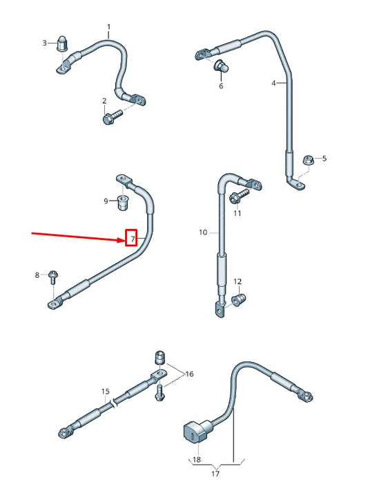 NEW VW TOUAREG CR HIGH-VOLTAGE CHARGER BATTERY EARTH LINE 4M0971537N