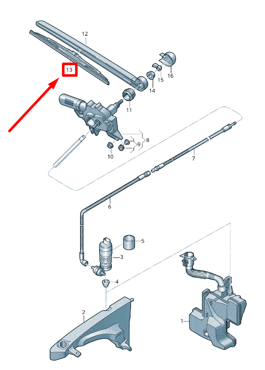 new audi q3 f3 rear wiper blade 83f955425 original