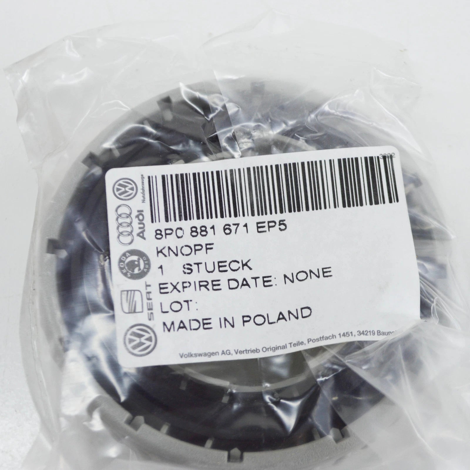 NEW VOLKSWAGEN GOLF 5G MK7 FRONT SEAT SETTING KNOB 8P0881671EP5 ORIGINAL