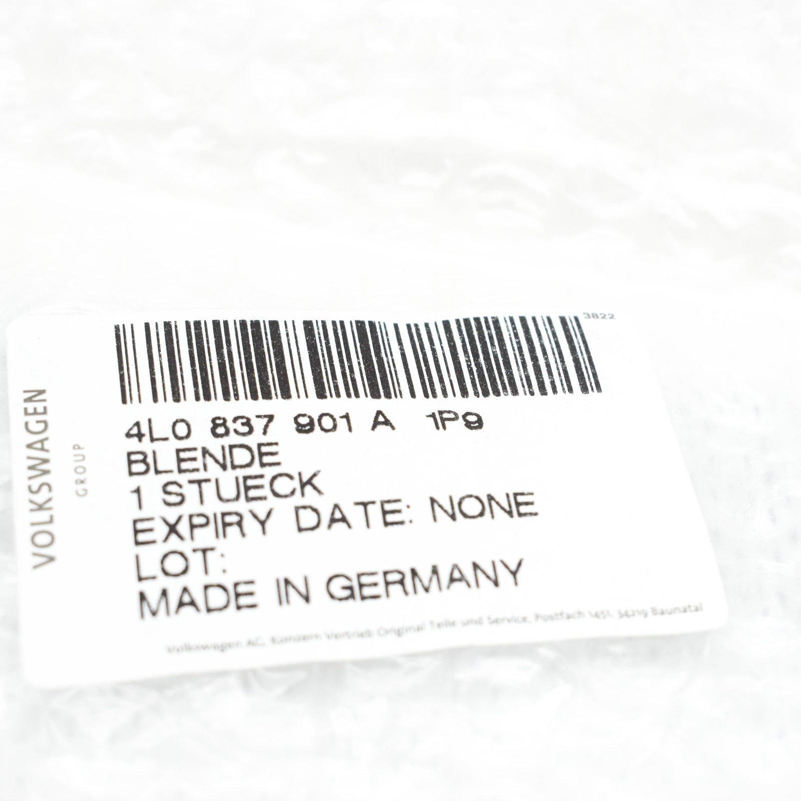 NEW AUDI Q7 4L FRONT LEFT DOOR EXTERIOR B PILLAR TRIM 4L0837901A1P9 ORIGINAL