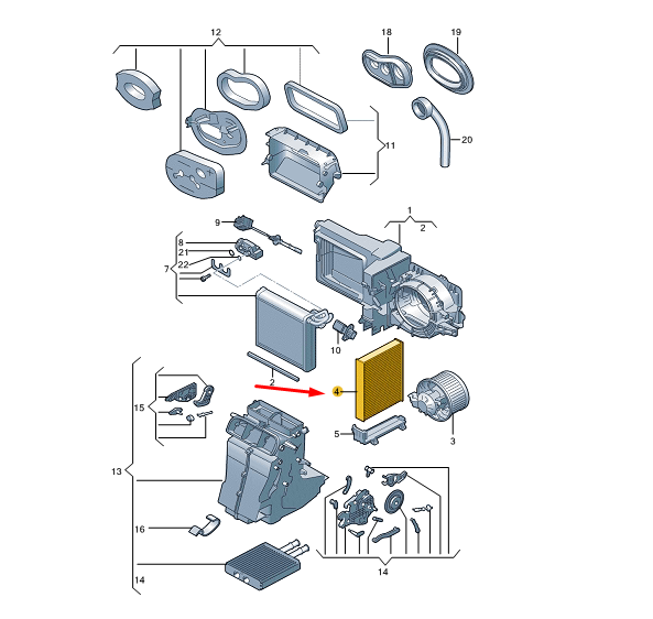 new volkswagen up outdoor and allergen filter 1s0819669 original