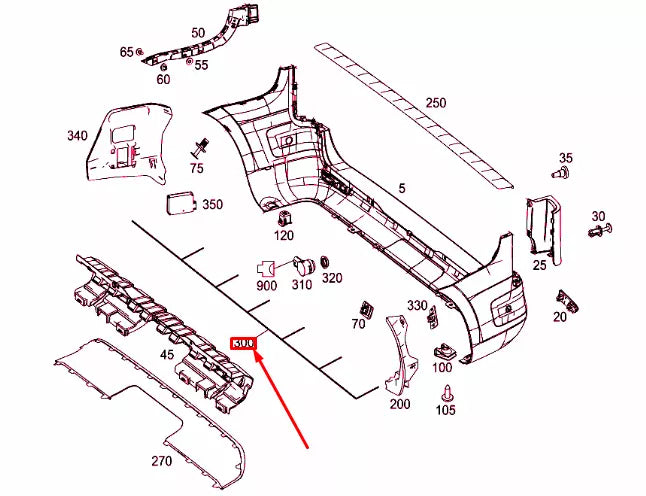 NEW MERCEDES-BENZ VITO W447 REAR ELECTRICAL WIRING HARNESS A4475404535 ORIGINAL