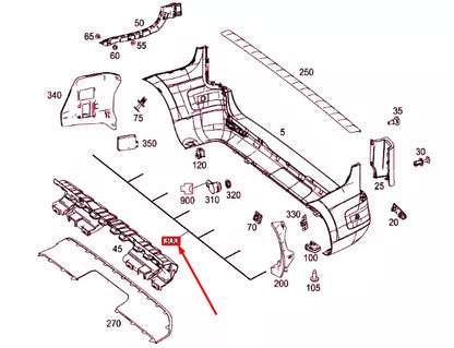 NEW MERCEDES-BENZ VITO W447 REAR ELECTRICAL WIRING HARNESS A4475404535 ORIGINAL