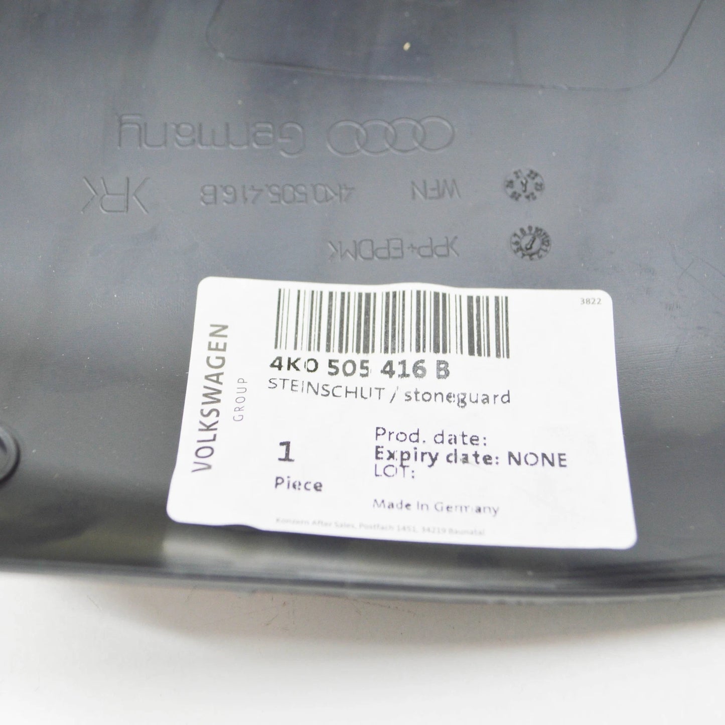 NEW AUDI A6 C8 REAR RIGHT STONE CHIP GUARD 4K0505416B ORIGINAL