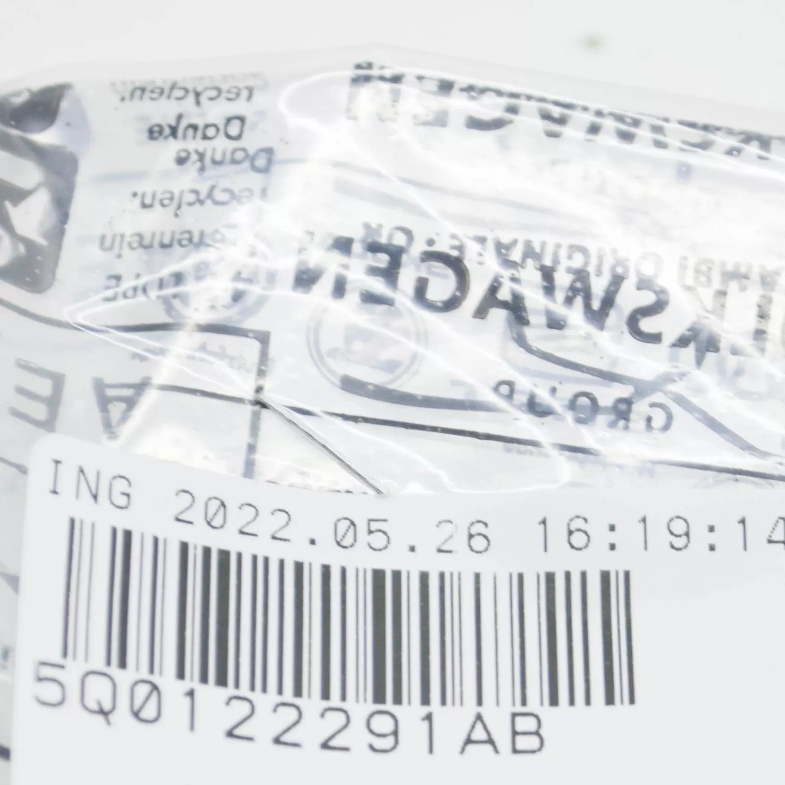 NEW VOLKSWAGEN ARTEON 3H7 QUICK ACTING COUPLING 5Q0122291AB