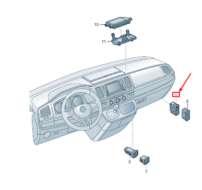 new vw transporter vi t6 usb connector 3g0035222 original