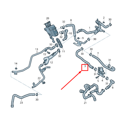 new audi q5 fy engine coolant hose 80c819373f original