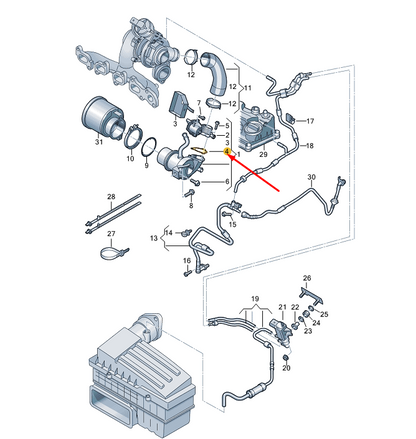 new volkswagen arteon egr cooler gasket 04l131547a original