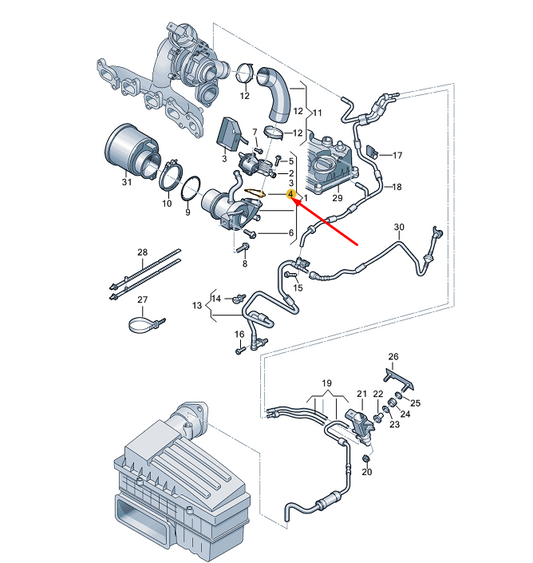 new volkswagen arteon egr cooler gasket 04l131547a original