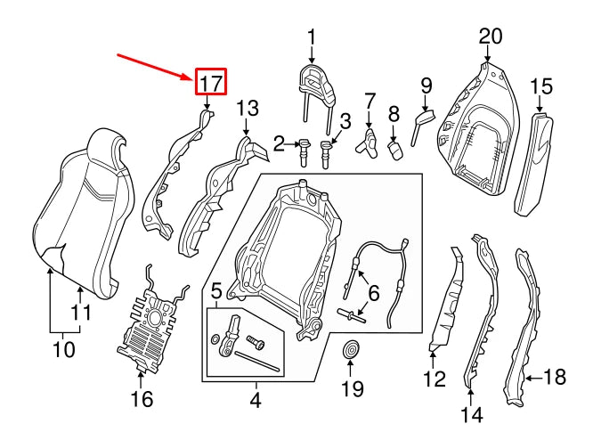 NEW AUDI TT ROADSTER FV FRONT RIGHT SEAT TRIM PANEL 8S0881318R6PS ORIGINAL
