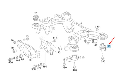 NEW MB S W221 REAR SUBFRAME CARRIER RUBBER BUSHING A2213511342 ORIGINAL