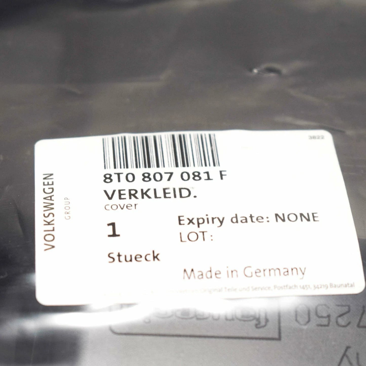 NEW AUDI A5 8T SLAM PANEL TOP COVER TRIM 8T0807081F