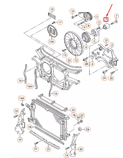 NEW AUDI A6 C5 CLUTCH FAN PULLEY BEARING 058115136