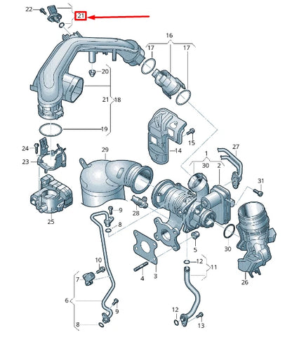 NEW VW ARTEON 3H7 AIR PRESSURE SENSOR 04C906051B