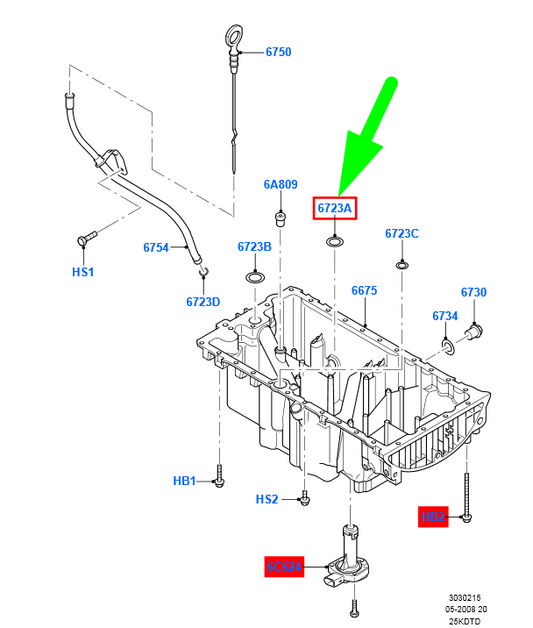 new ford kuga mk1 c394 engine oil pan seal ring 27mm 1371658 original