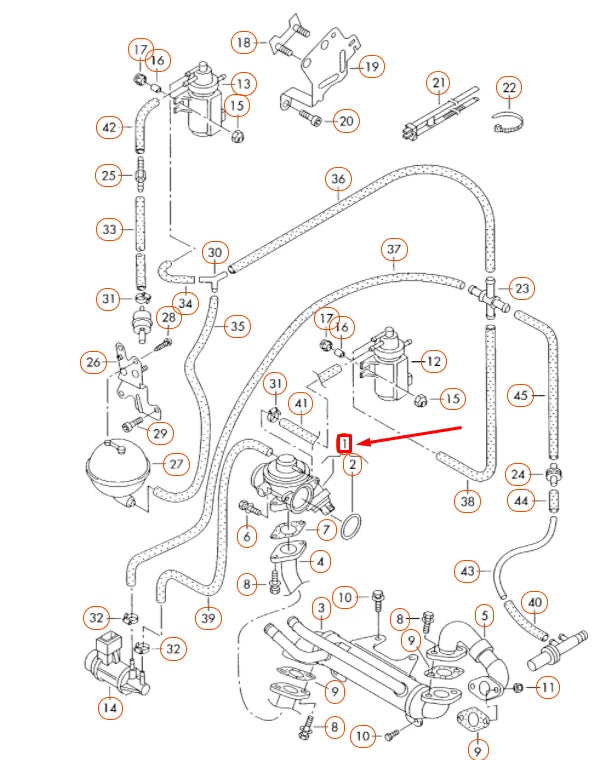 NEW AUDI A6 C5 EXHAUST RECIRCULATION VALVE 038131501AL ORIGINAL