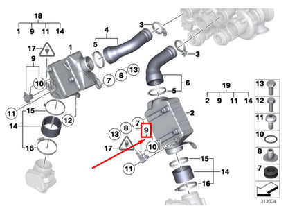 NEW BMW X5 E70 BOOST PRESSURE SENSOR 13627585494 7585494 ORIGINAL