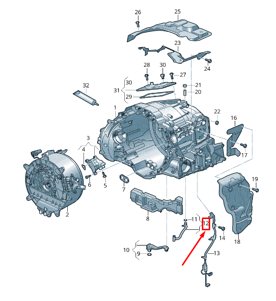 new audi q5 fy gearbox pressure line 0dk301302 original