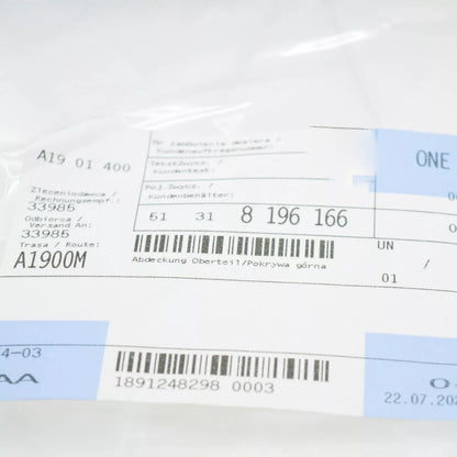 NEW BMW 3 E46 REAR EXTERIOR WINDSHIELD UPPER COVER 51318196166 ORIGINAL