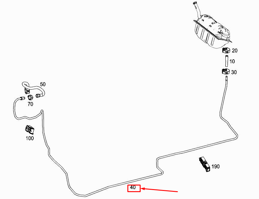 new mercedes-benz slk r172 fuel feed line a1724760101 original