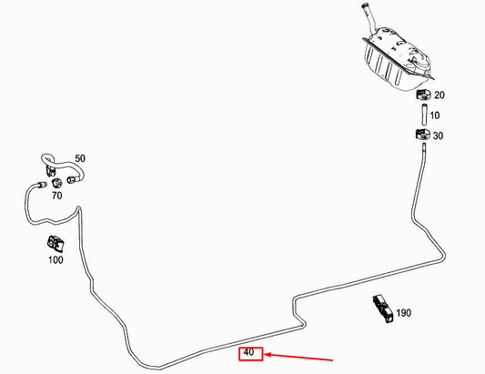 new mercedes-benz slk r172 fuel feed line a1724760101 original