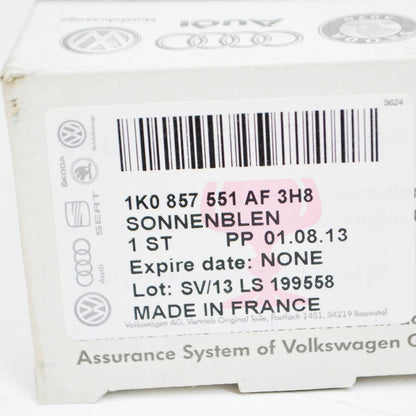 NEW VOLKSWAGEN GOLF 5K MK6 LEFT SIDE SUN VISOR 1K0857551AF3H8