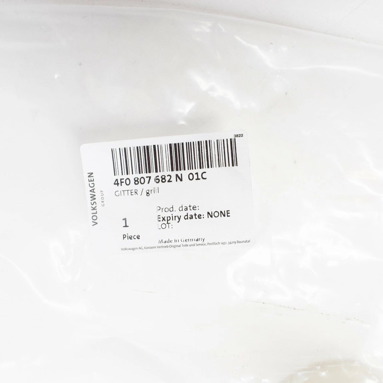 NEW AUDI A6 C6 RIGHT FOG LIGHT GRILLE LOWER 4F0807682N01C 4F0807682N 01C