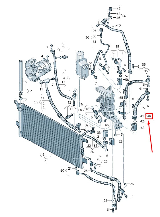 NEW AUDI Q5 FY A/C REFRIGERANT LINE 80A816739L ORIGINAL