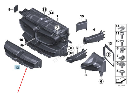 NEW BMW 6 F06 RADIATOR LOWER AIR DUCT M SPORT 51748056069 2016 ORIGINAL