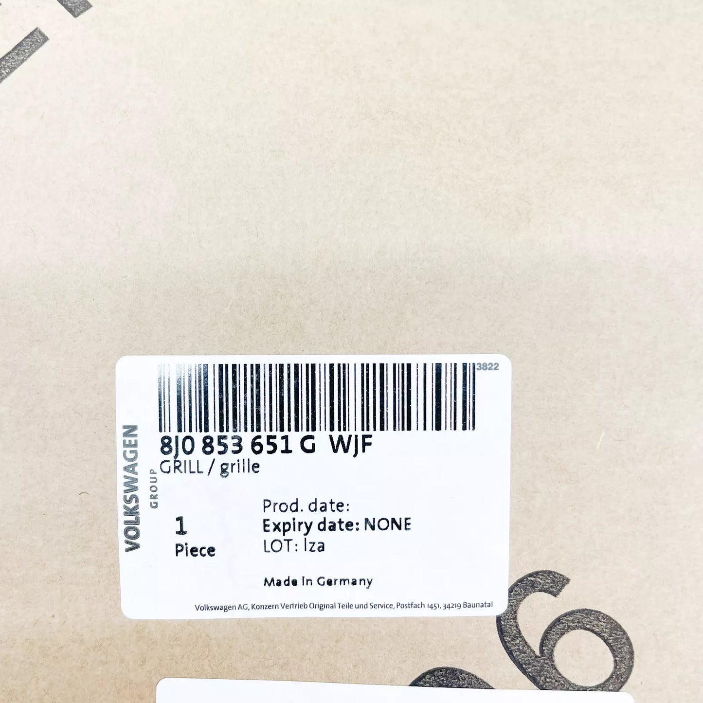 NEW AUDI TT RS 8J MK2 RADIATOR GRILLE 8J0853651GWJF ORIGINAL