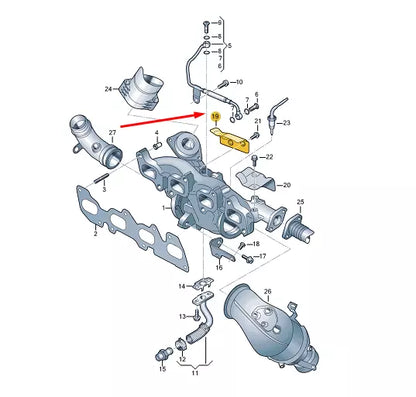 NEW VW TRANSPORTER VI T6 EXHAUST MANIFOLD TURBO HEAT SHIELD 04L129969T