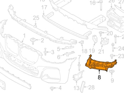 NEW BMW X3 G01 FRONT BUMPER RIGHT FOG LAMP BRACKET 51118064596 ORIGINAL