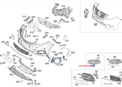 NEW MERCEDES-BENZ VITO W447 FRONT LEFT BUMPER COVER TRIM A44788400749051