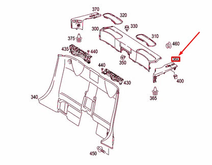 NEW MERCEDES-BENZ SLK R171 LEFT TO B-PILLAR TRIM COVER A17169023259051 ORIGINAL