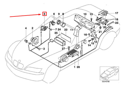 NEW BMW Z3 COUPE E36 FRONT HARMAN KARDON DOOR SPEAKER 8400389 65138400389