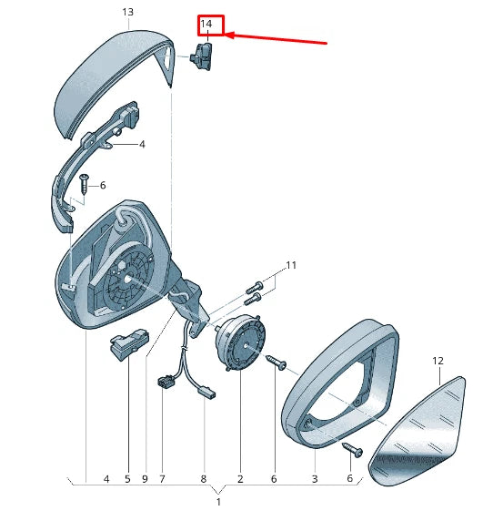 NEW VW TOURAN 5T LH LANE CHANGE ASSIST WARNING DISPLAY RHD 5TA949145A