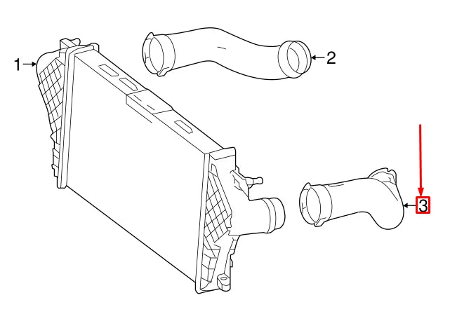 NEW MERCEDES-BENZ GLE W166 CHARGE AIR HOSE A1665280100