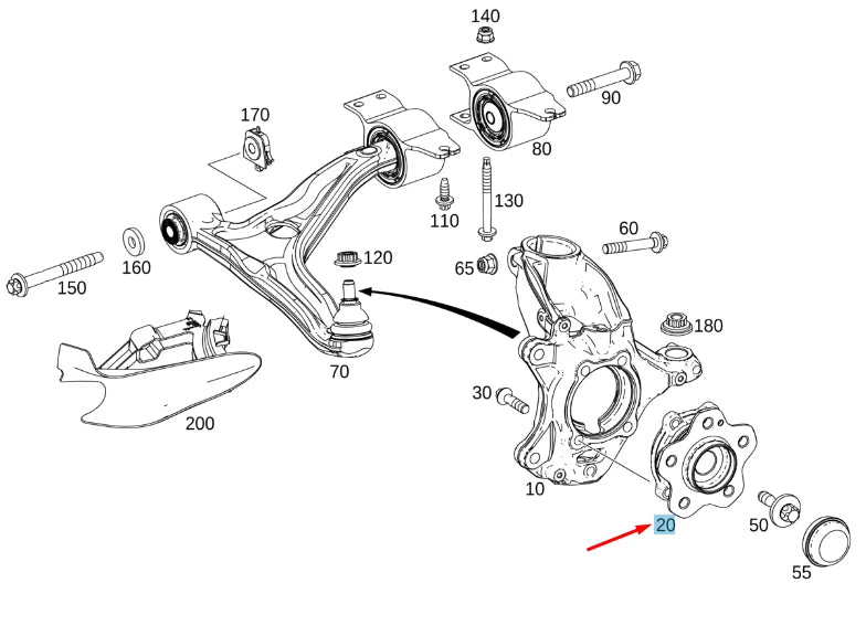 NEW MERCEDES-BENZ CLA C118 FRONT WHEEL BEARING A2473340500 ORIGINAL