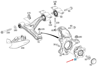 NEW MERCEDES-BENZ CLA C118 FRONT WHEEL BEARING A2473340500 ORIGINAL