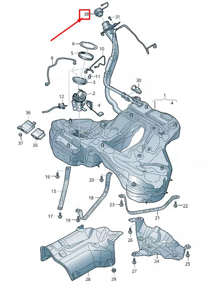 NEW AUDI A8 4N FUEL TANK CAP WITH RETAINING STRAP 4N0201550D