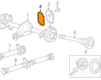 NEW MERCEDES BENZ SPRINTER 906 REAR AXLE SEALING SHIM A9063510080 ORIGINAL