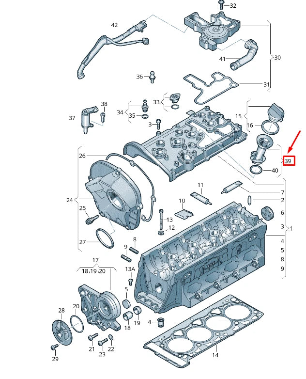 NEW VW TRANSPORTER VI OIL FILLER SUPPORT 06J103281B