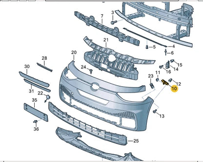 NEW VOLKSWAGEN ID.3 E11 FRONT LEFT BUMPER BRACKET 10A807049 ORIGINAL