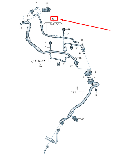 new audi q7 4m engine refrigerant line lhd 4m1820720k original