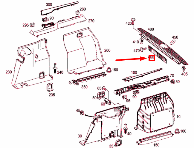 NEW MB E T-MODEL S212 REAR END CENTER ASSEMBLY REINFORCEMENT A2126900116