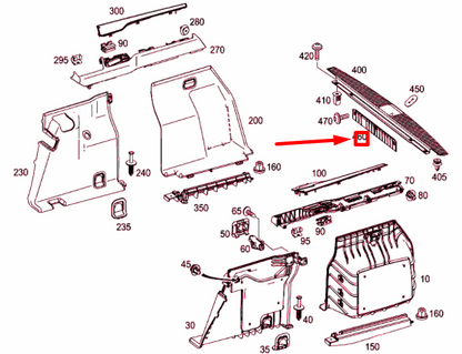 NEW MB E T-MODEL S212 REAR END CENTER ASSEMBLY REINFORCEMENT A2126900116