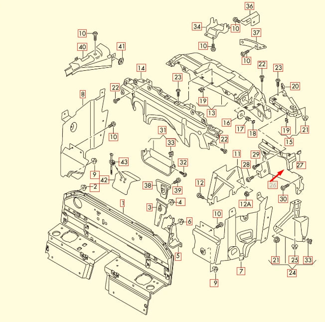 NEW AUDI R8 42 REAR UPPER LEFT HEAT SHIELD PLATE 420825645C