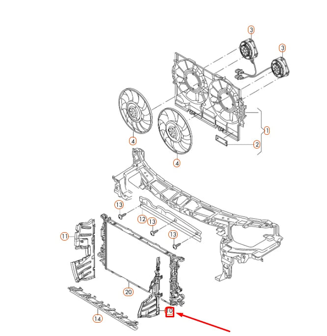 NEW AUDI A6 C7 LEFT RADIATOR AIR GUIDE 4G0121283BF