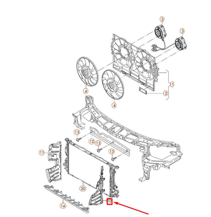 NEW AUDI A6 C7 LEFT RADIATOR AIR GUIDE 4G0121283BF